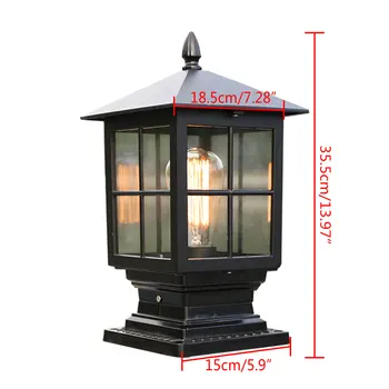 Outdoor Waterproof Post Light Villa Column Lamp Fence Gate Pillar Head LED Lamp For House Gate Patio Garden 5