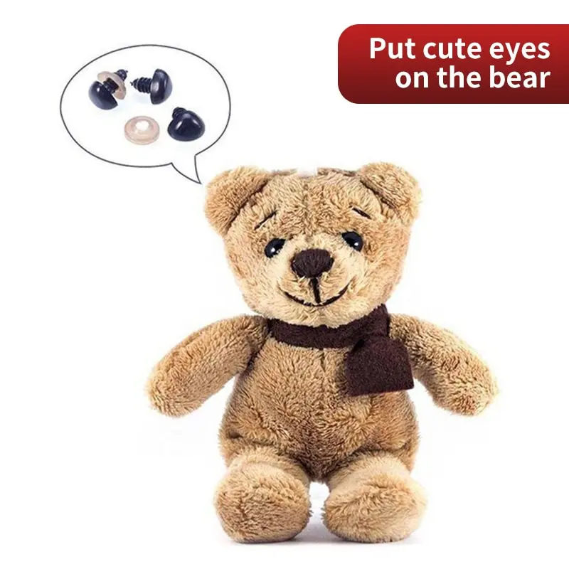 plastic toy eyes 100 Pcs/box Plastic Eye Toy Accessories Screw Eye Plush Doll DIY Eyes G414