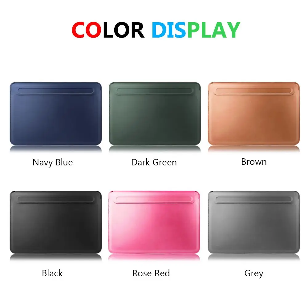 11/12/13/14/15/16 inch Laptop Bag Fashion Business Shockproof Waterproof PU Leather Laptop Bag For Xiaomi Huawei HP Dell Lenovo