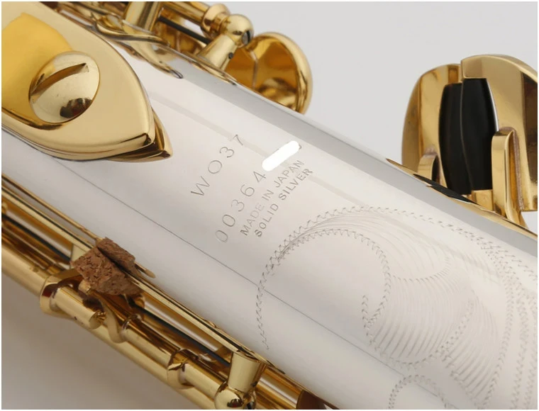 Japan Soprano Saxophone W037 nickel Silvering Gold Key With Case Sax Mouthpiece Ligature Reeds Neck