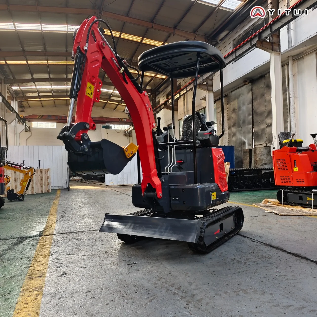 YITUI Mini Excavator Digger, Customized Kubota Engine, Hydraulic Agricultural Machinery, Multiple Accessories, Wooden Box Packaging - Image 6