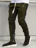 Men Sweatshirts Jogging Pants Men Casual Pants Men Stylish Color Block Zip Pockets Drawstring Sports Skinny Pants Trousers Pants 2