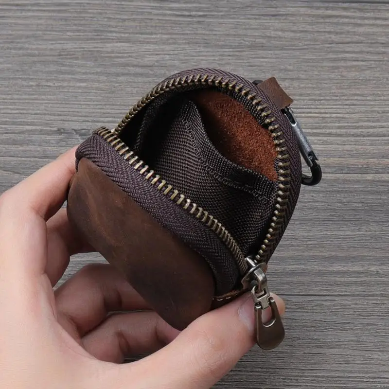 Piccola borsa con cerniera in pelle PU in stile retrò per monete, auricolari e portaoggetti - immagine 5