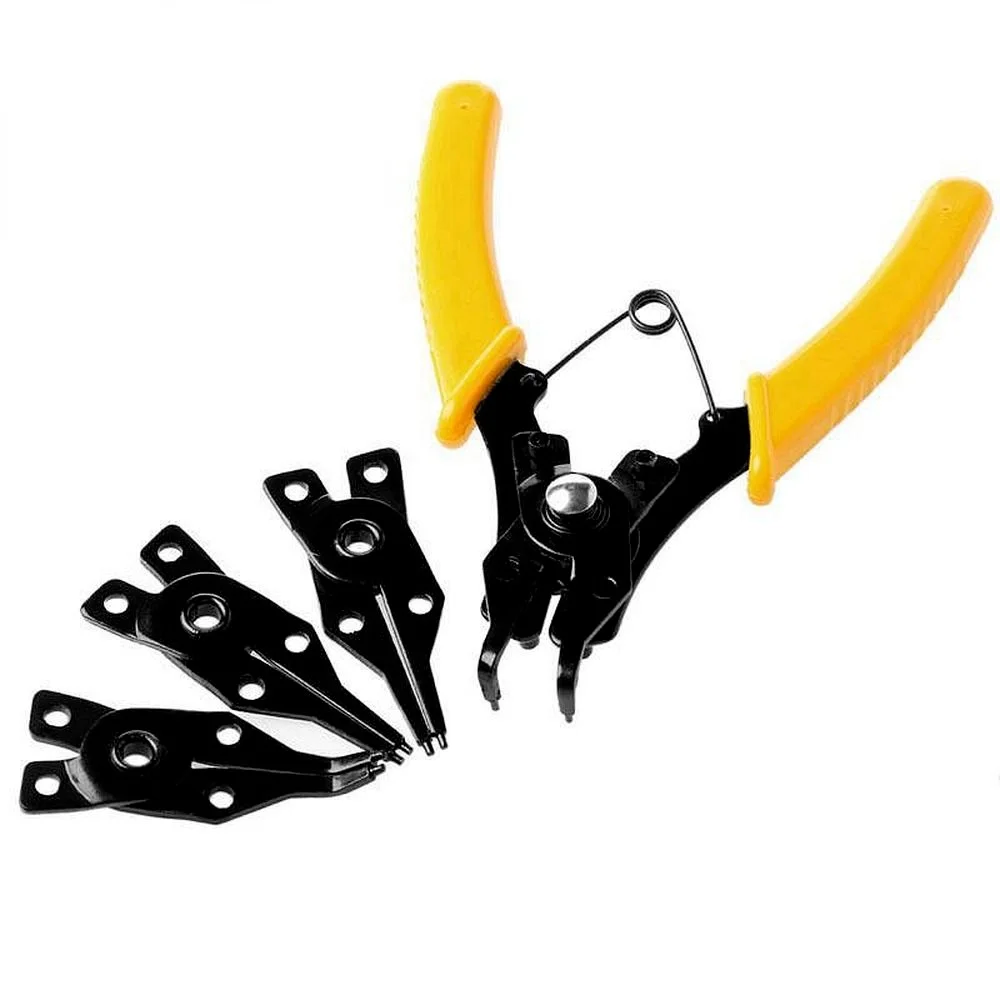 

New 4 IN 1 Multifunctional Snap Ring Pliers Multi Crimp Tool Internal External Ring Remover Retaining Circlip Pliers Tools
