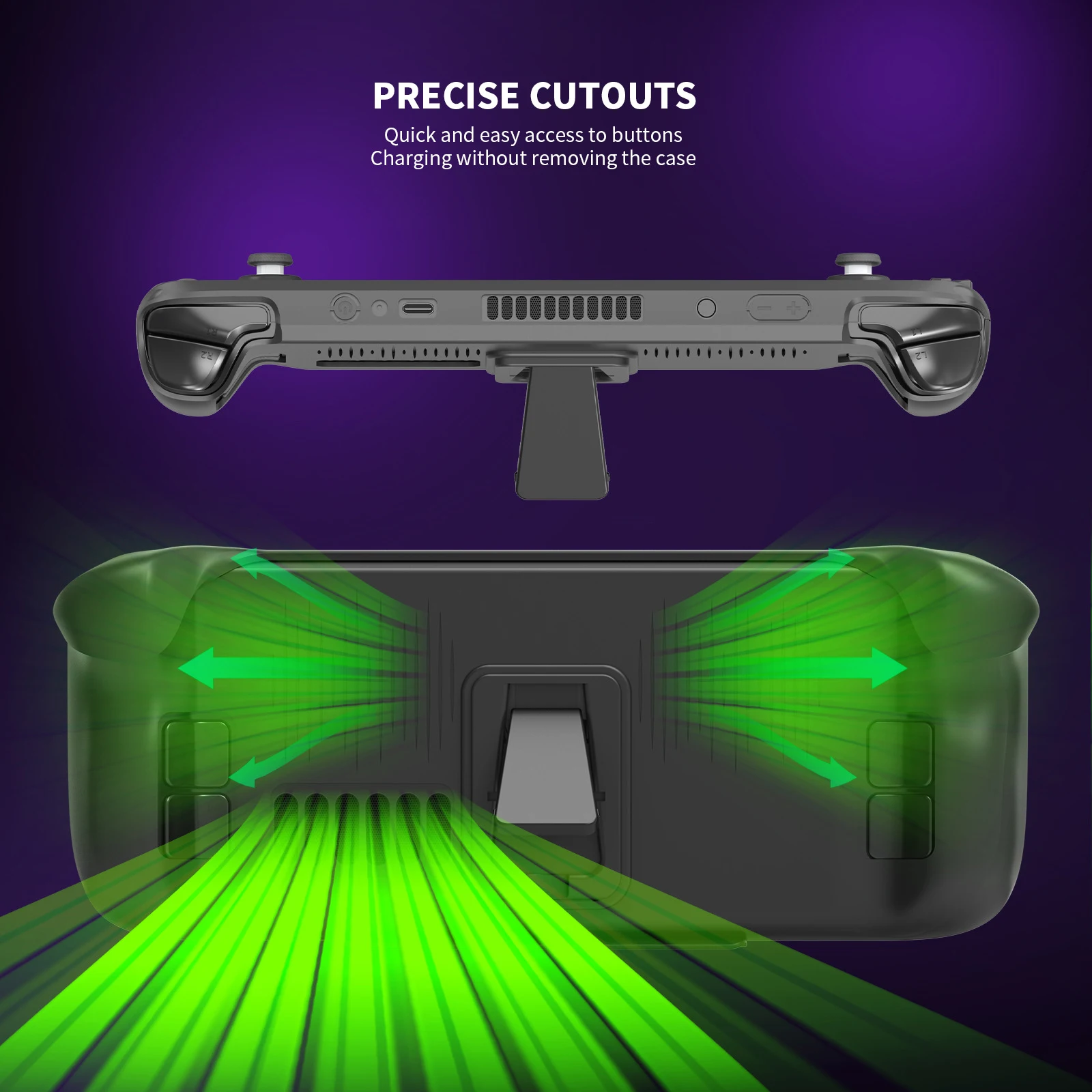 Ultra-Thin Protective Steam Deck Cover with Host Bracket - Fall & Dust-Proof