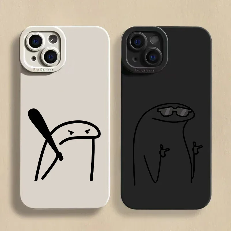 Adorable Cartoon Matchman Shockproof Silicone Phone Case