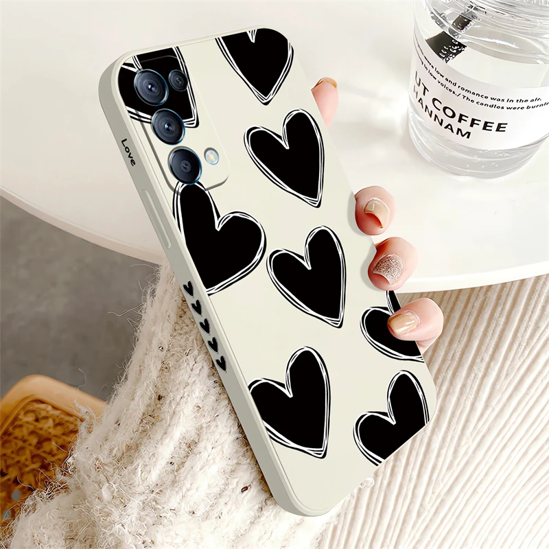 Fashion Love Heart Matte Silicone Case Cover - Elegant Liquid Protection