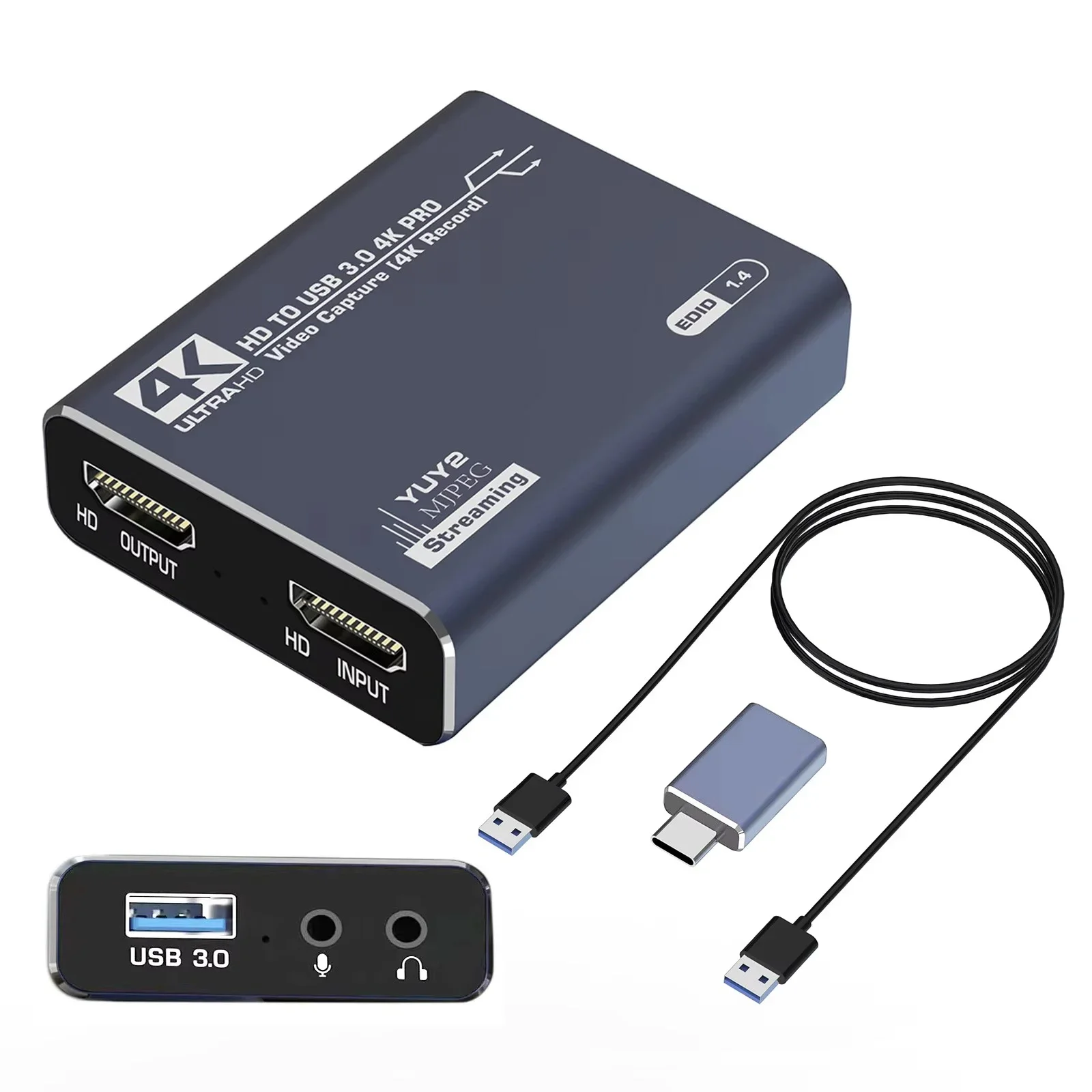 스트리밍용 4K HDMI 호환 비디오 캡처 카드 USB 3.0 게임 녹화 닌텐도 스위치/PS4/PS5/Xbox/카메라/PC