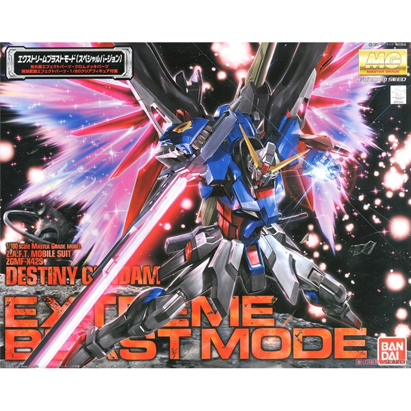 

Anime Action Original Bandai Gundam Figure MG 1/100 ZGMF-X42S DESTINY GUNDAM Luxury Version with Light Wing Assembling Model Toy