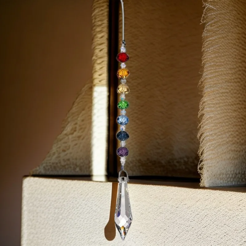1PCS 20mm Crystal Suncatcher Ball Prism Chakra Rondelle Beads Pendant Rainbow Maker Hanging Home Garden Decoration sun catcher crystal pendant sun catchers