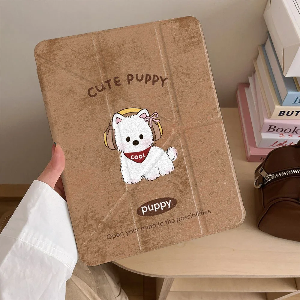 Stylish Tablet Case with Pencil Holder - Cute Design