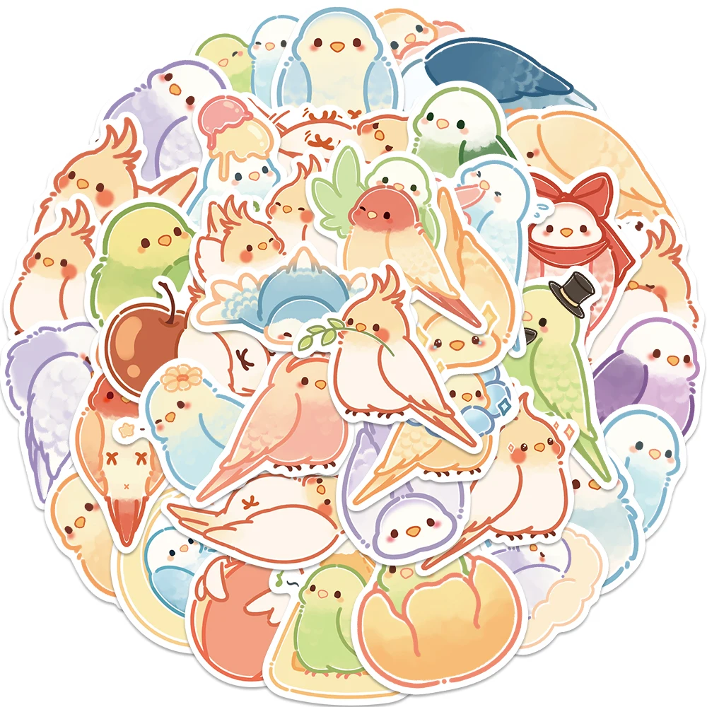 

10/40PCS Cartoon Kawaii Cute Parrot Graffiti Stickers DIY Laptop Fridge Guitar Luggage Phone Decals Party Sticker Kid Toy Gift