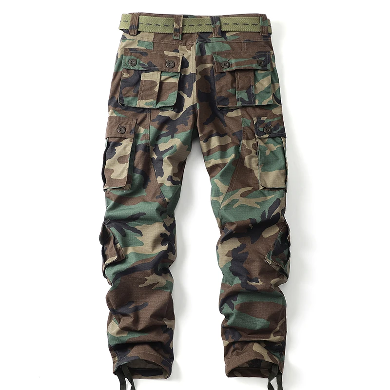 Men Combat Pants With Knee Pads Tactical Cargo Sport Trousers Camouflage Multicam Trekking Hunting Clothes（Not belt） 2