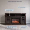 Traditional 58" Rustic TV Stand with 23" Electric Fireplace Heater with Sound, Media Entertainment Center Console Table for TV 5