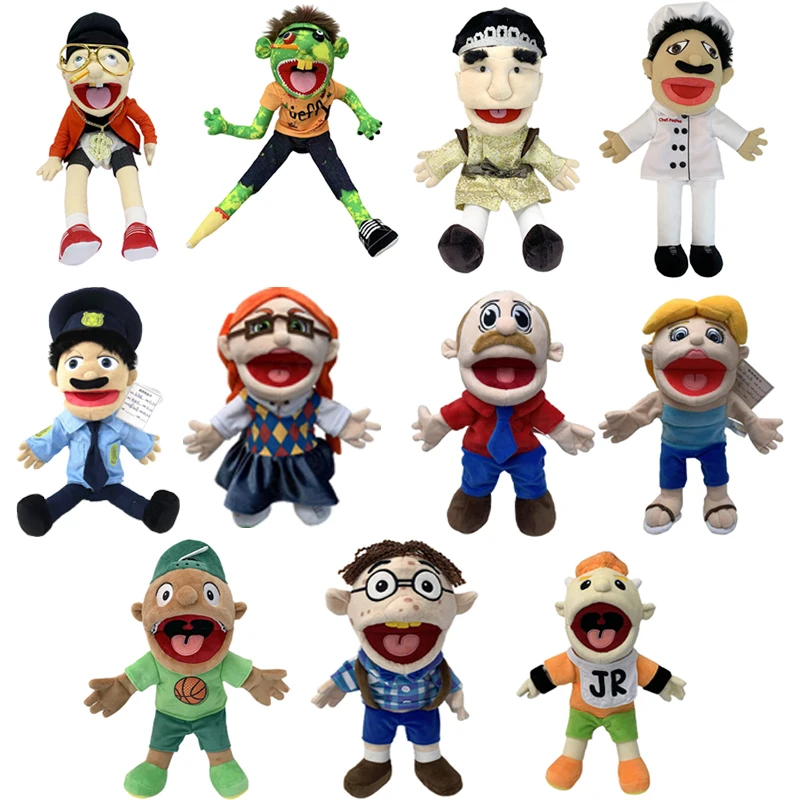 4PcsLargeJeffyHandPuppetrodFeebeeDollSoftPlushChildrenTalk