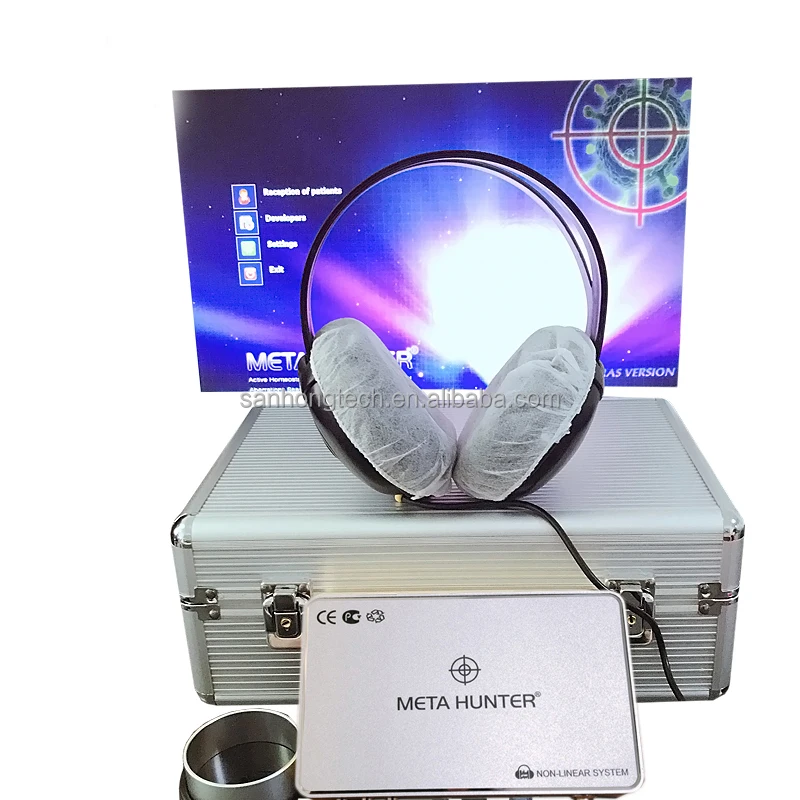 health medical body composition analyzer bio resonance nls meta hunter 4025 free download quantum resonanc 2023 New Silver META Hunter 4025 NLS body analyzer health monitoring sensor