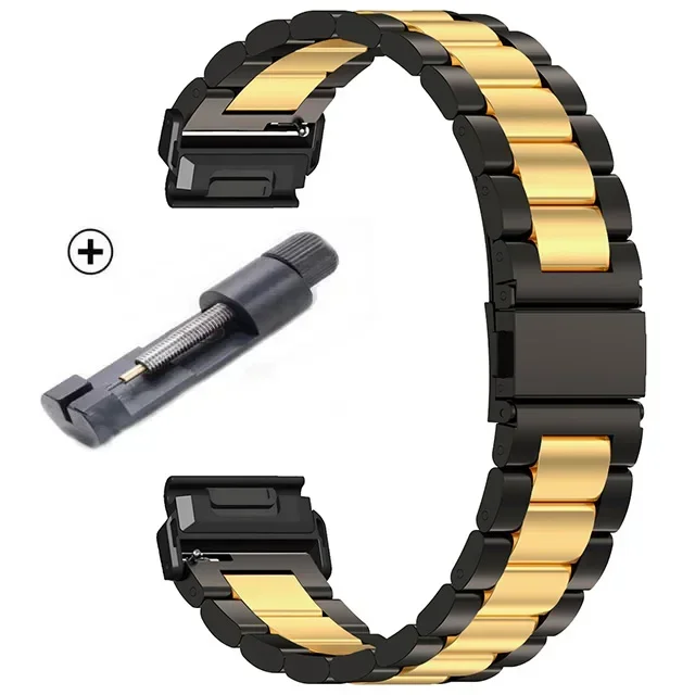 Elegant Stainless Steel Quick Fit Watch Strap, Various Sizes Available