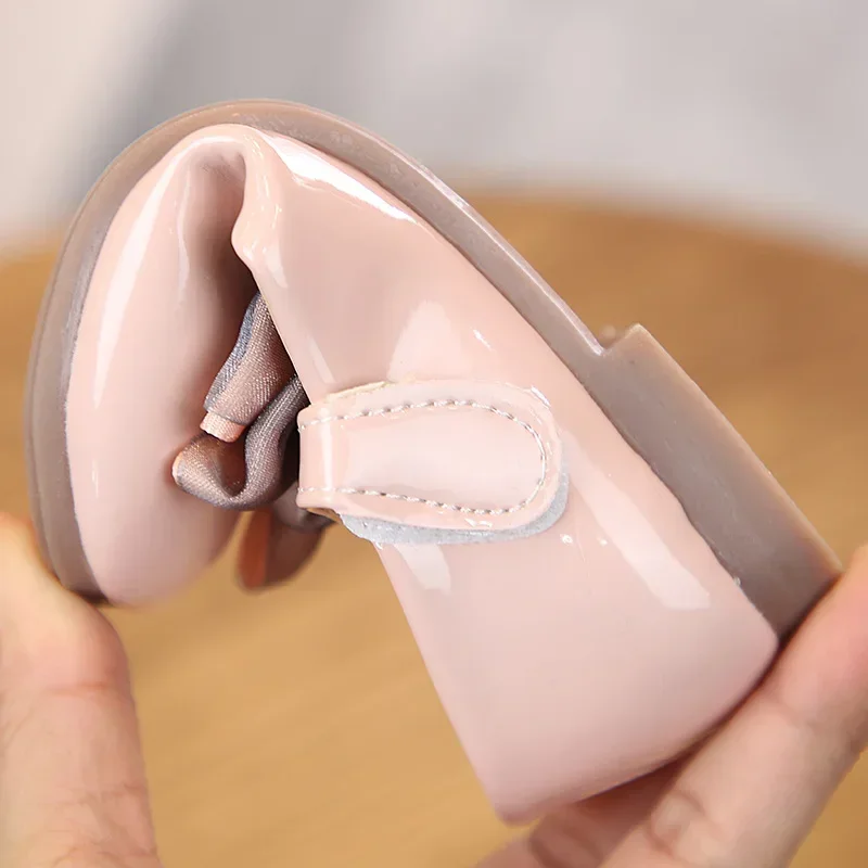 Kid Sandals For Girls Princess Shoes Fashion Solid Color Children Bow Little Girls Leather Shoes Toddler Girls Shoes 5