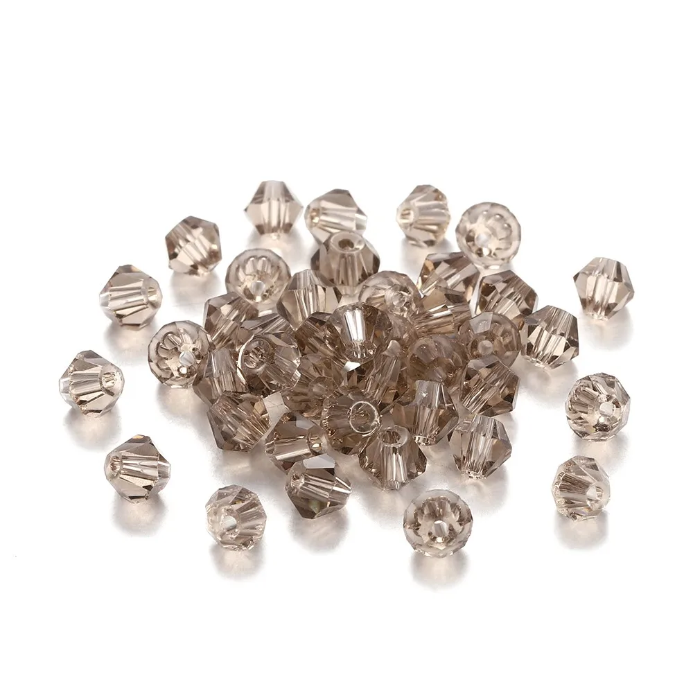 Shimmering AB Glass Bicone Beads – 200Pcs
