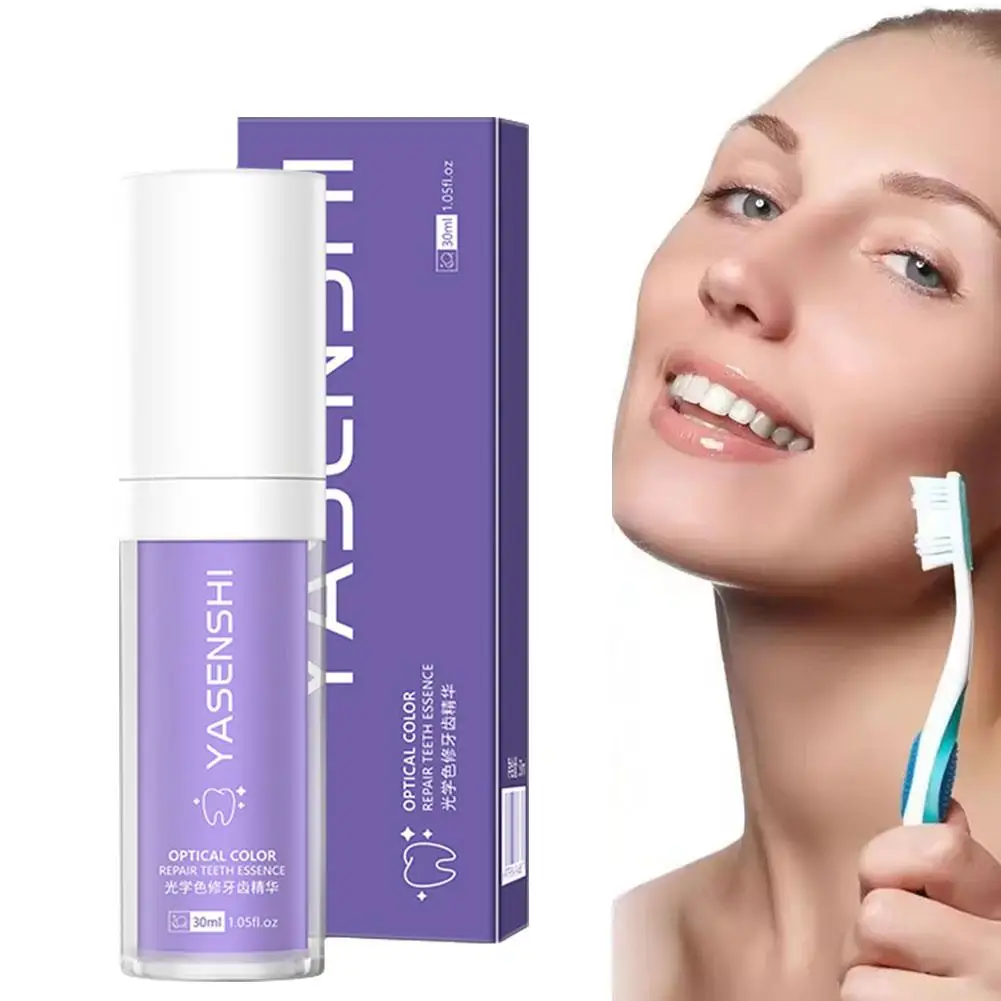 

V34 30ml Purple Whitening Toothpaste Remove Stains Reduce Yellowing Care For Teeth Gums Breath Brightening Teeth A8r0