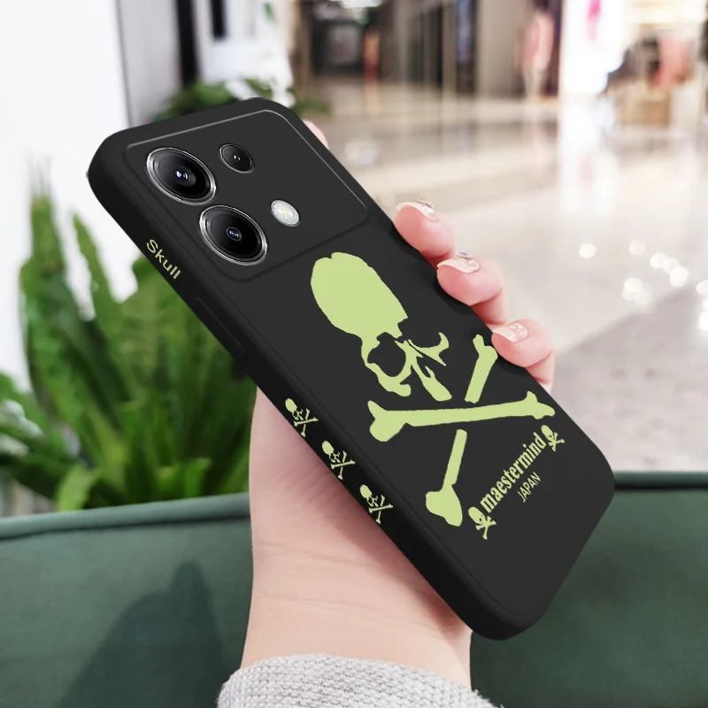 Luminous Skull Design Silicone Phone Case