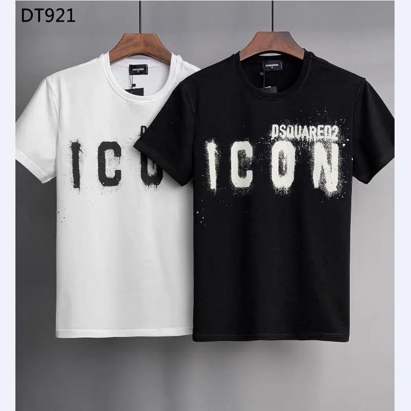 2022 Dsquared2 Cotton Round Neck Short Sleeve Shirt Tie Dye Casual Men's Clothing Tops DT921 |