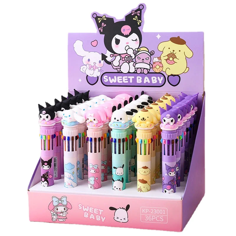 

Оптовая продажа, разноцветная ручка с помпоном для школьников начальной школы