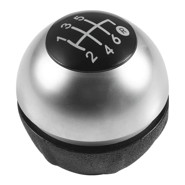 Pommeau De Levier De Vitesse Chromé Avec Insert Rouge - Pour Fiat 500 (2007-2014) - Boîte 5 Vitesses