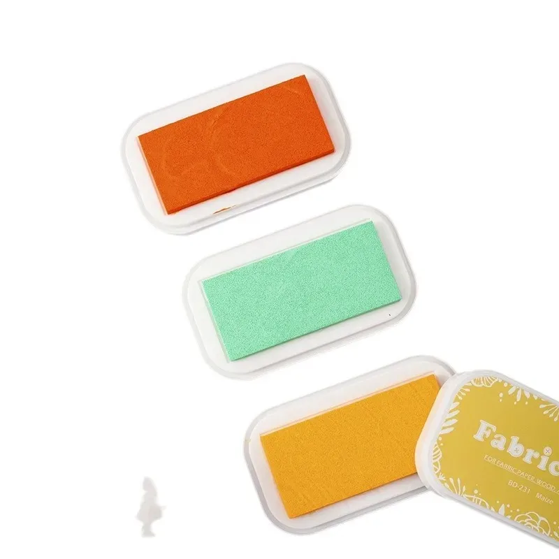 Colorful Fabric Ink Pad Stamps for DIY Crafts on Paper Wood