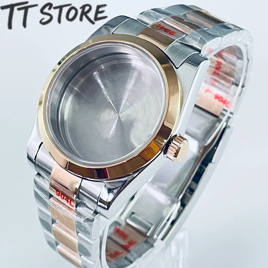 Premium Waterproof Sapphire Crystal Watch Case in Silver, Black, Gold, and Rose Gold