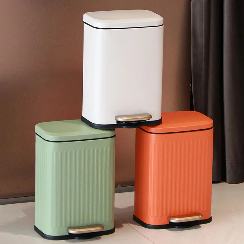 

Rectangle Nordic Trash Can Pedal Hotel Pop Up Cover Trash Can Modern Toilette Ferramentas De Limpeza Bathroom Accessories Sets