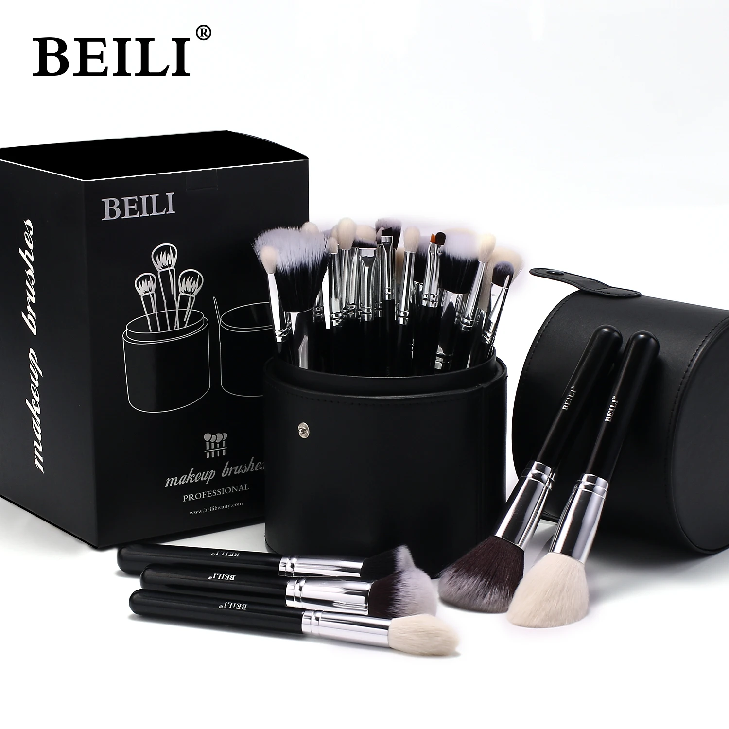 BEILI High Quality Professional Makeup Brushes for Foundation Powder Contour Eyeshadow Blending Set with Case органайзер