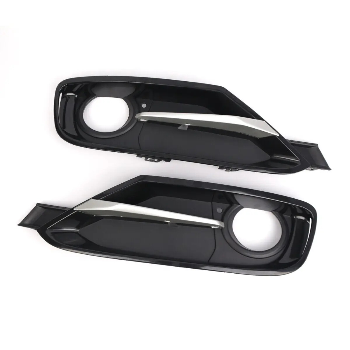 A ペア グレー フロント フォグランプ カバー ベゼル フォグライト フレーム カバー トリム 適用: レクサス CT200H F-スポーツ 2014-2017 AL-KK-2488 AL 150 車＆バイク フォグランプ 1 ペアフロントフォグライトランプ穴