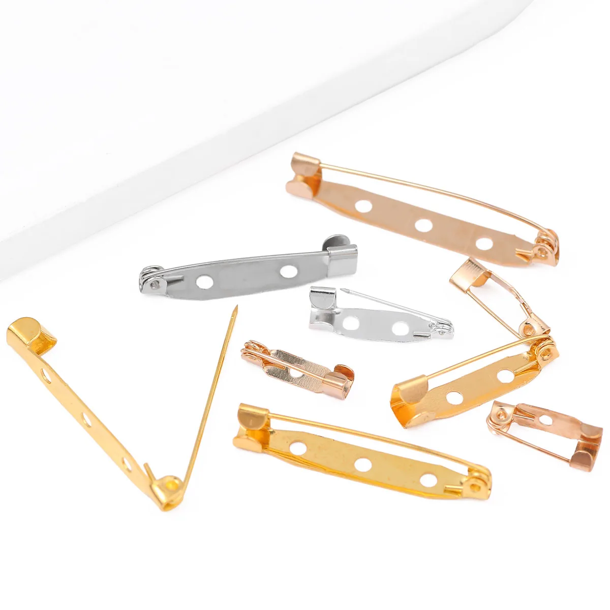 Colorful Alloy Pin Bases for Handmade DIY Jewelry and Brooch Making