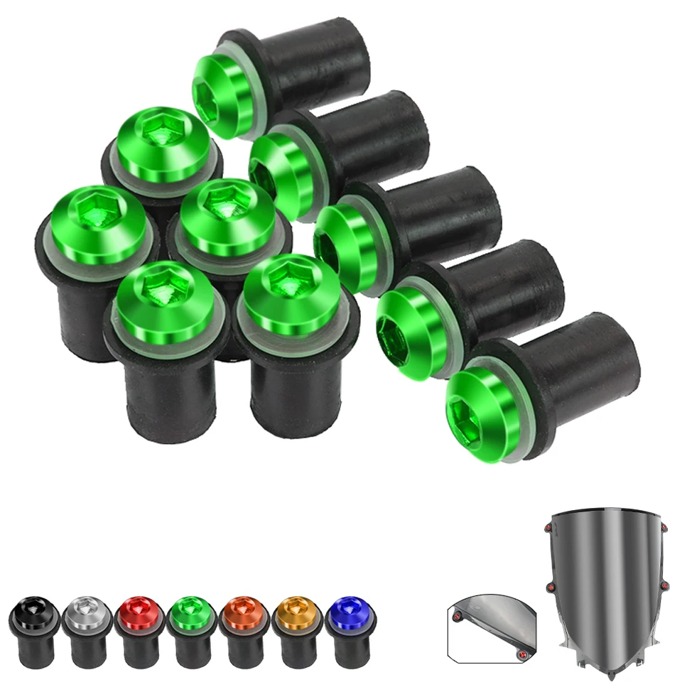 10 PCS M5 Windscreen Windshield Wind Deflectors Bolts Kits FOR