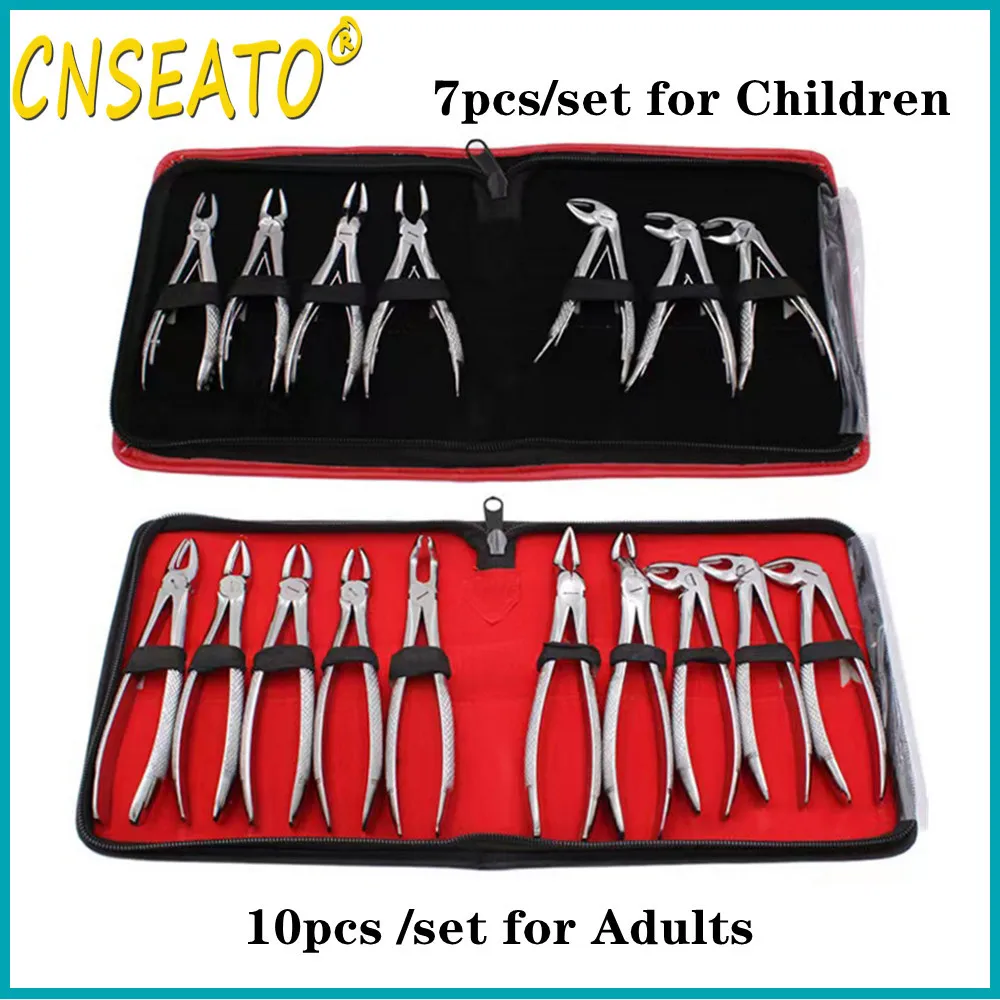 

Dental Extraction Plier Forceps Kit for Adult Children Dentistry Surgical Teeth Extracting Curved Root Lift Elevator Oral Tools