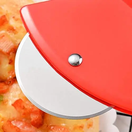 Stainless steel bamboo handle hatchet Pizza knife single wheel pizza knife plastic cookie baking tools handheld home pizza cutter,pizza knife