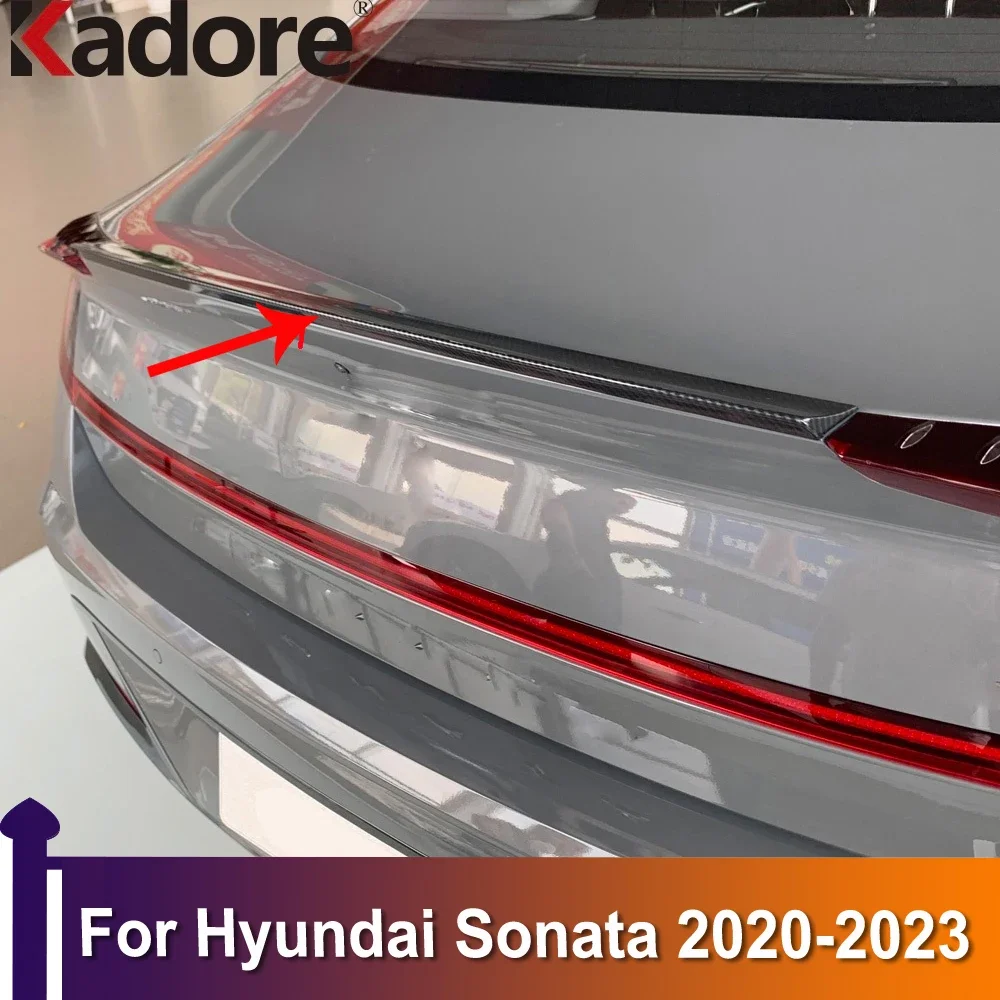 

Для Hyundai Sonata 2020 2021 2022 2023 задний спойлер для окна багажника крыло крыла отделка Аксессуары автостайлинг углеродное волокно
