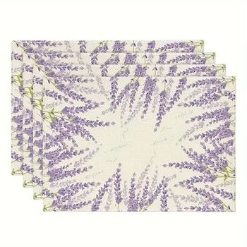 Floral Linen Table Placemats 1