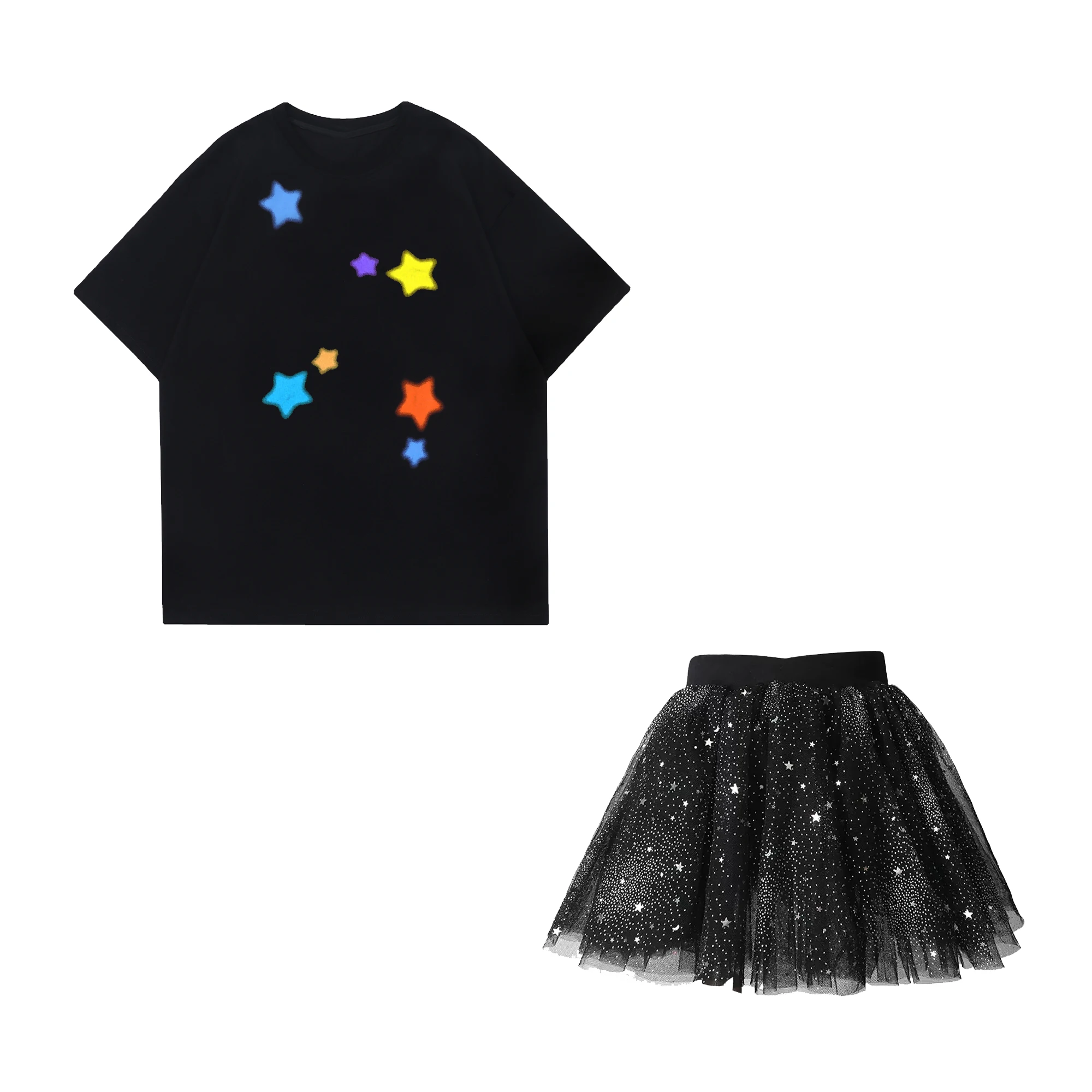 

NIGO Girls Printed T-shirt Skirt Casual Suit #nigo32611