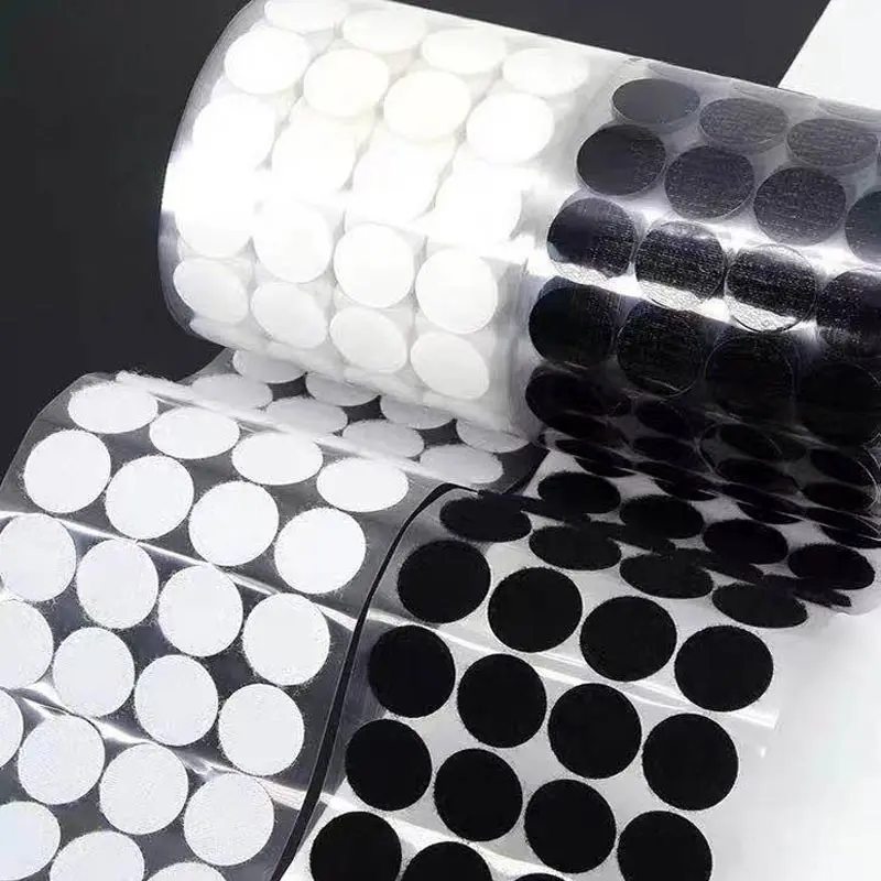 Dot Sticker Self Adhesive Fastener Tape Dots 10/15/20/25/30mm Strong Glue  Sticker Disc White Black Round Coinning Hook Loop Tape - AliExpress