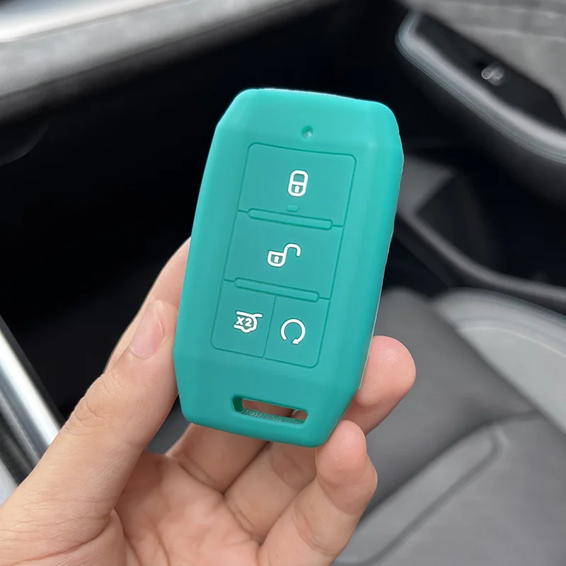 

Silicone rubber car key Protective Skin Housing Case Cover shell Holder for BYD YUAN ev535 E1 S2 ev360 4 buttons Smart Remote