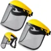 Garden Grass Trimmer Safety Helmet Hat with Full Face Mesh Visor for Logging Brush Cutter Forestry Protection High Quality 1
