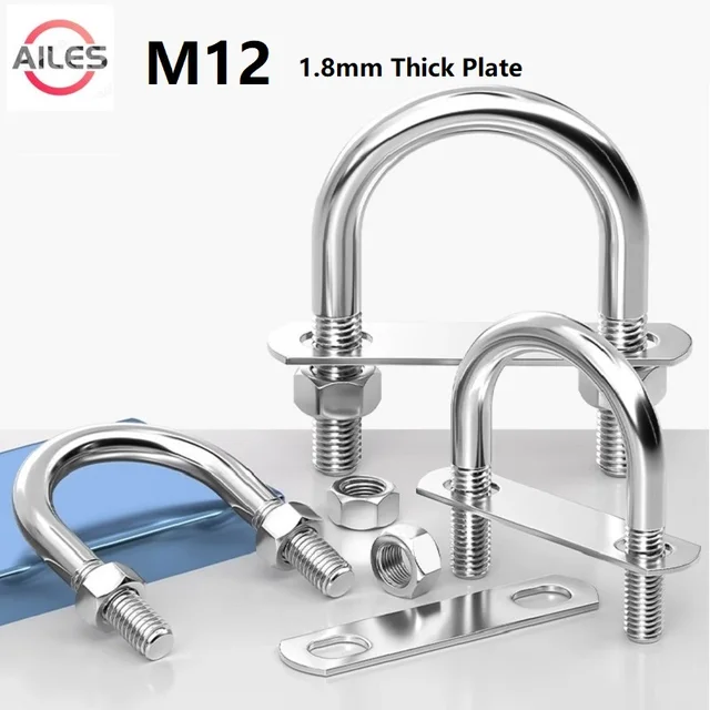 Viti Edelstahl A2 Metrica Bulloni A U In Acciaio Inox - Viti Staffa M6 M8 M10 M12, A2, Per Fissaggi Robusti Bulloni A U Inossidabili