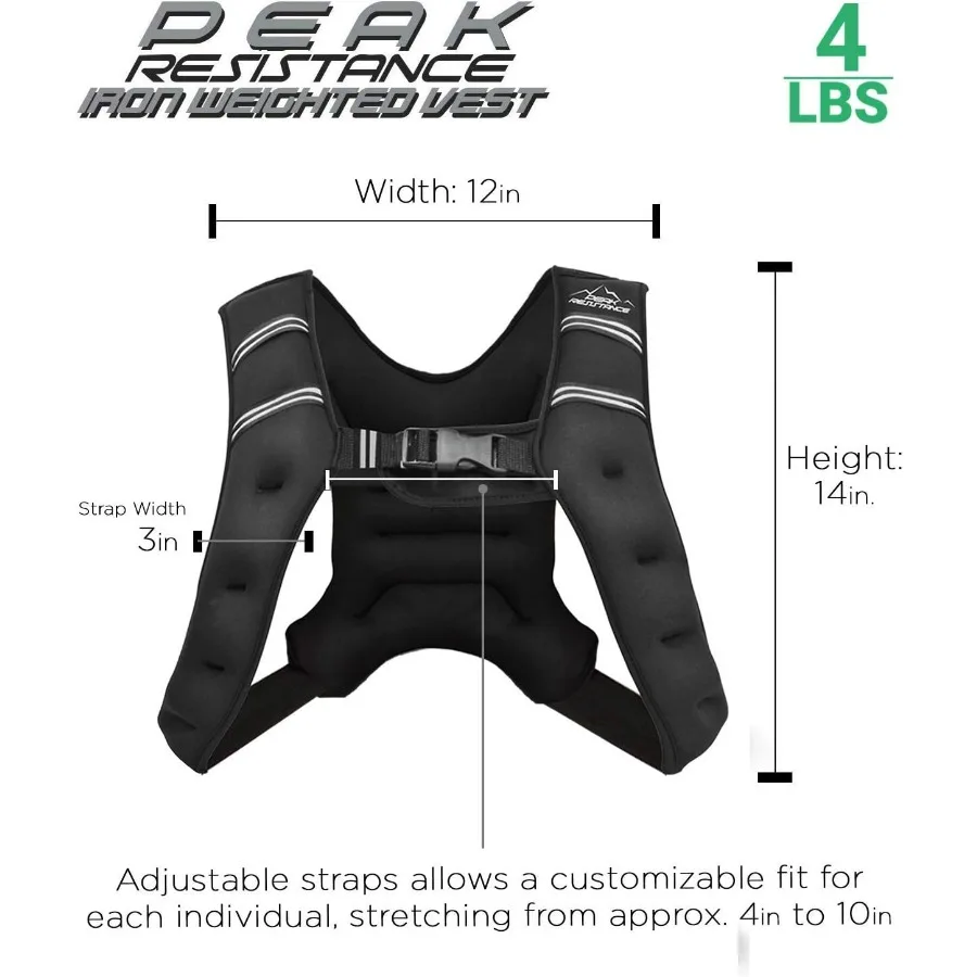 Weighted Vest Workout Equipment, 4lbs Body Weight Vest for Men, Women, Kids