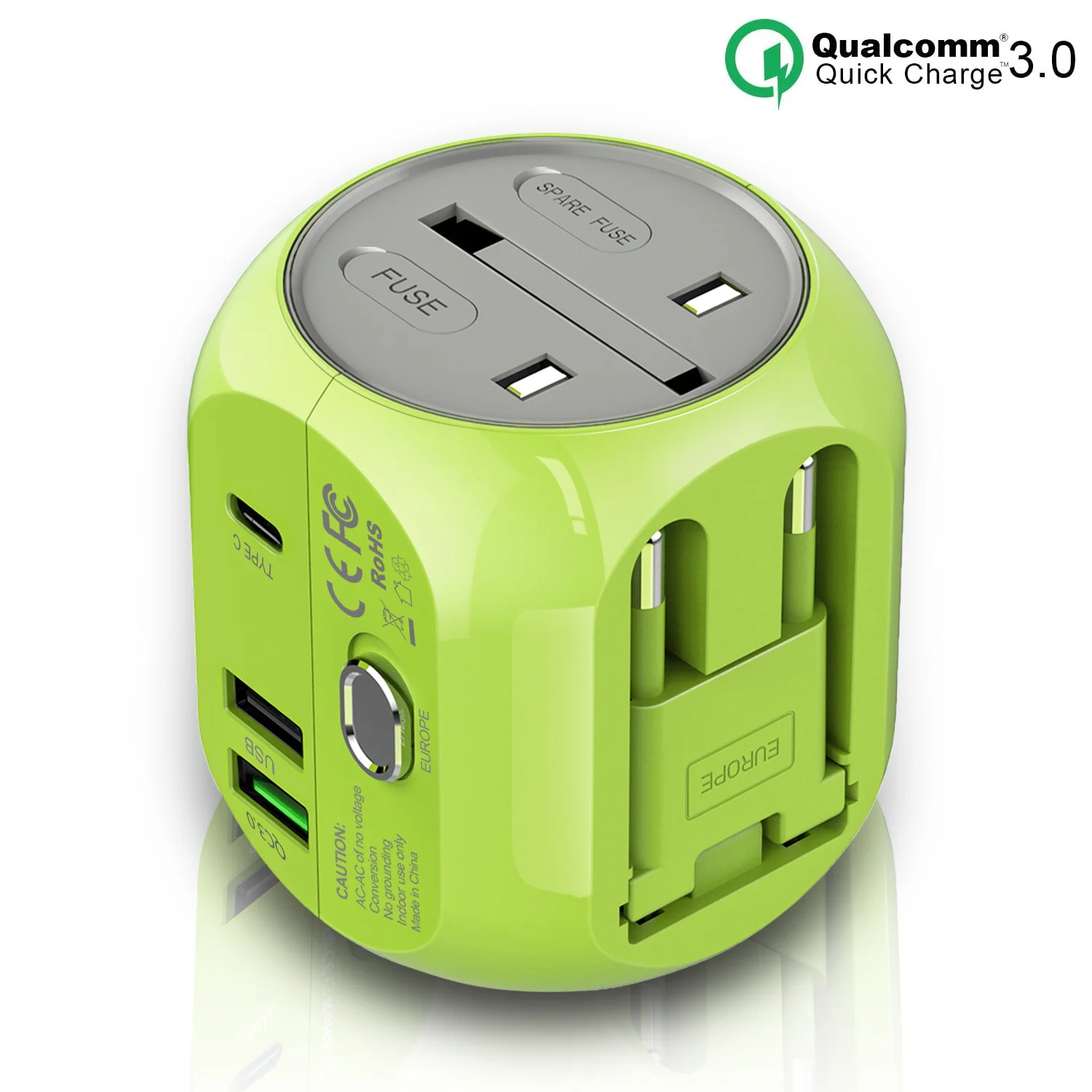 UPPELUniversalTravelAdapterAllinOneUSEUKRConversionPlug