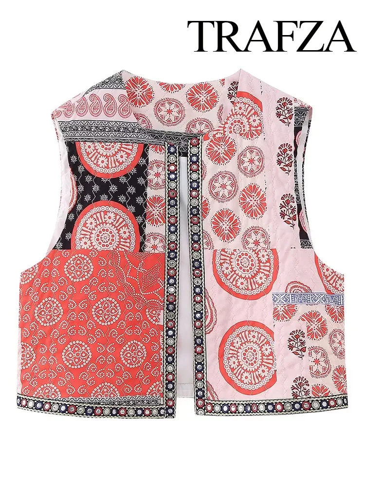 トップス Flower Embroidered Design Fringe Vest flower fringe vest | OPEN SESAME CLUB (Woman