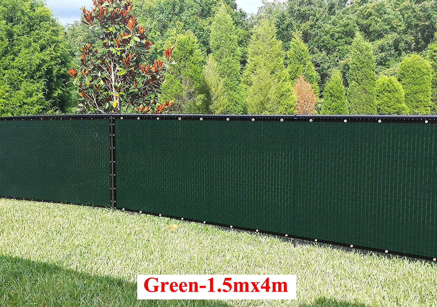 Gray Fence Privacy Screen Windscreen - Heavy Duty Mesh Shade Net with Zip Ties