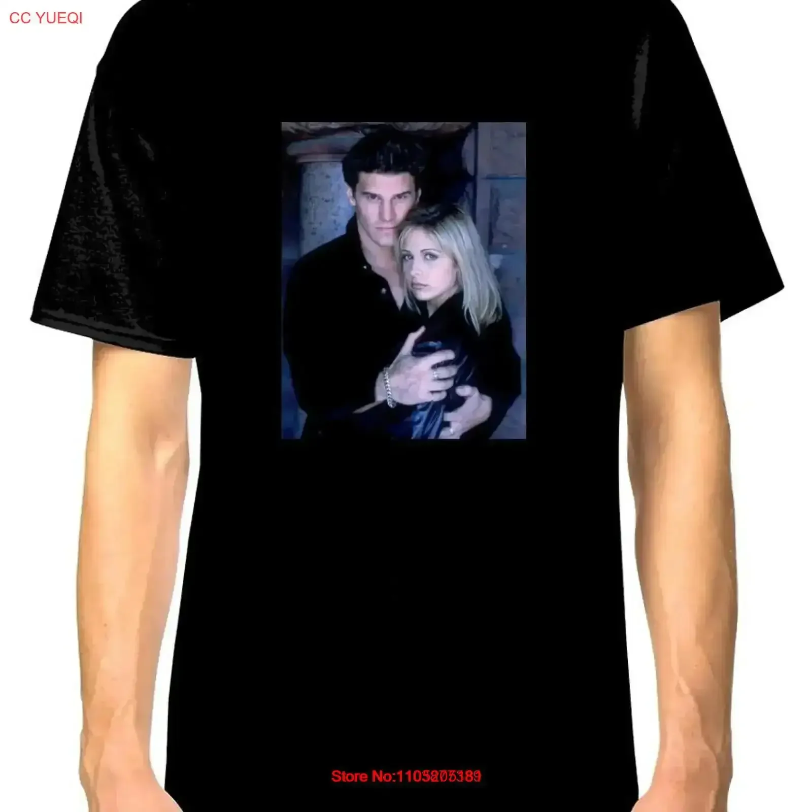 T-shirt Noir Buffy & Angel - Fans Buffy Contre Les Vampires
