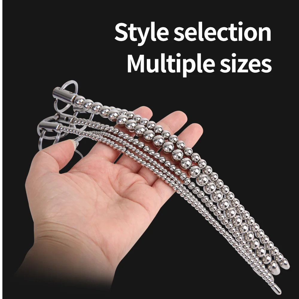 Urethral Dilator Stainless Steel Urethral Insert Penis Plug Urethral Pull Beads Bdsm Sex Toys For Men Metal Urethra Dilator Sounding Catheter Rod